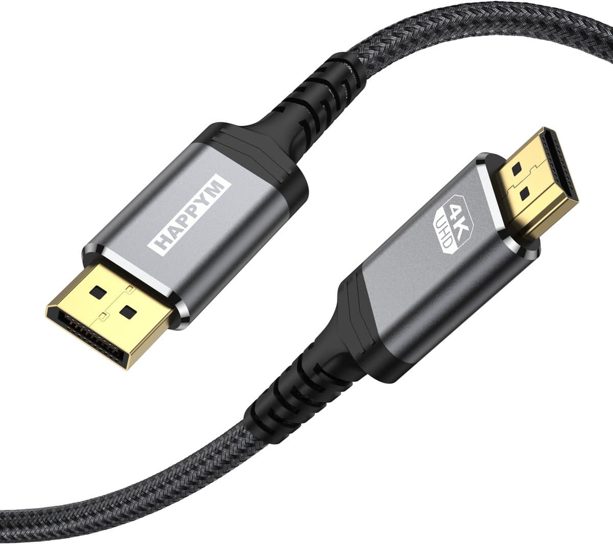DisplayPort naar HDMI Kabel 2M – 4K30Hz Ultra High Speed – Haarscherpe Beeldkwaliteit voor TV en Monitor