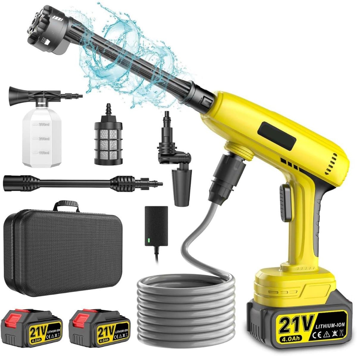 CRLYN® Hogedrukreiniger Auto - Hogedrukspuit - Terrasreiniger - Geel