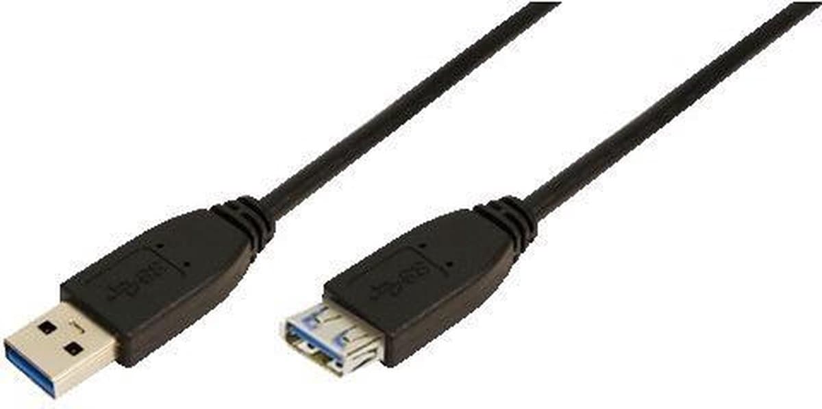LogiLink USB-kabel USB 3.2 Gen1 (USB 3.0 / USB 3.1 Gen1) USB-A stekker, USB-A bus 3.00 m Zwart