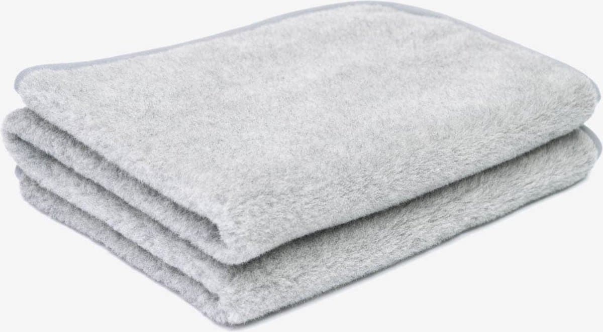 WOLLIES Amsterdam - Wieg Deken - Lichtgrijs - Merino Wol - 75 x 100 CM