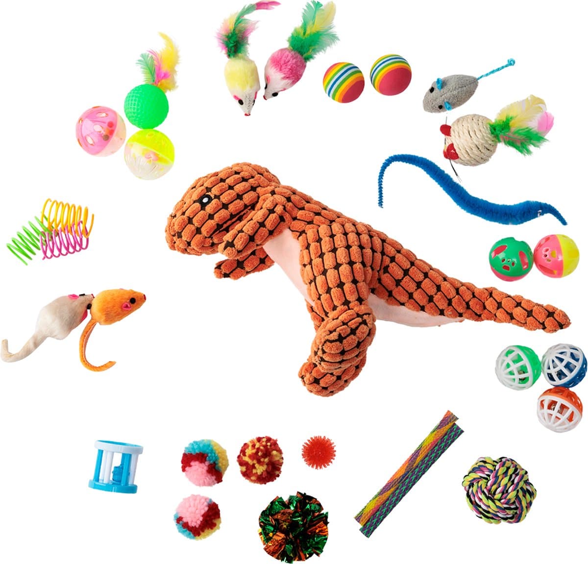 Purrr fect Katten Speeltjes - Katten Speelgoed - Veertjes - Balletjes - Muisjes - Sticks - Knuffel - 30 Delige Set