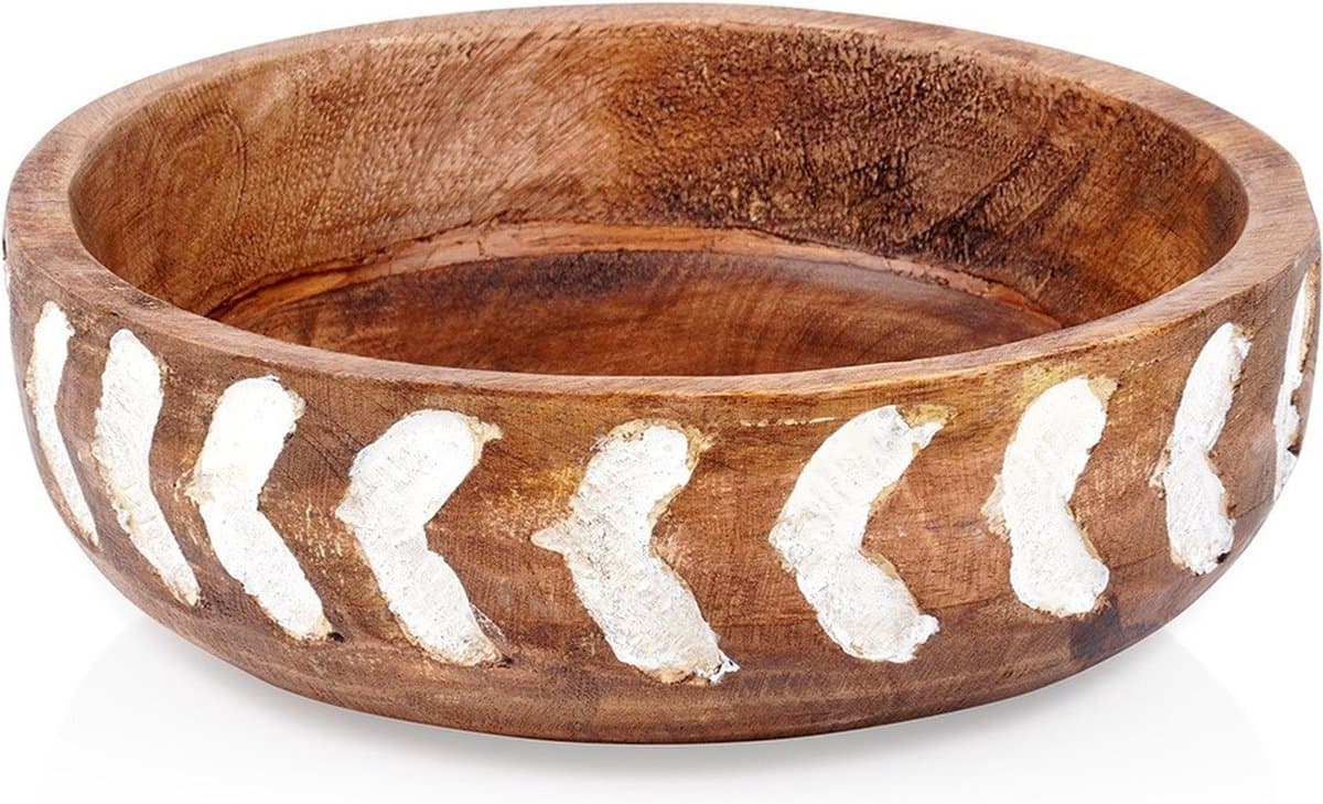 Schaal Houten 20 cm, 850 ml - Fruitschaal - Serveerschaal - Schaaltje