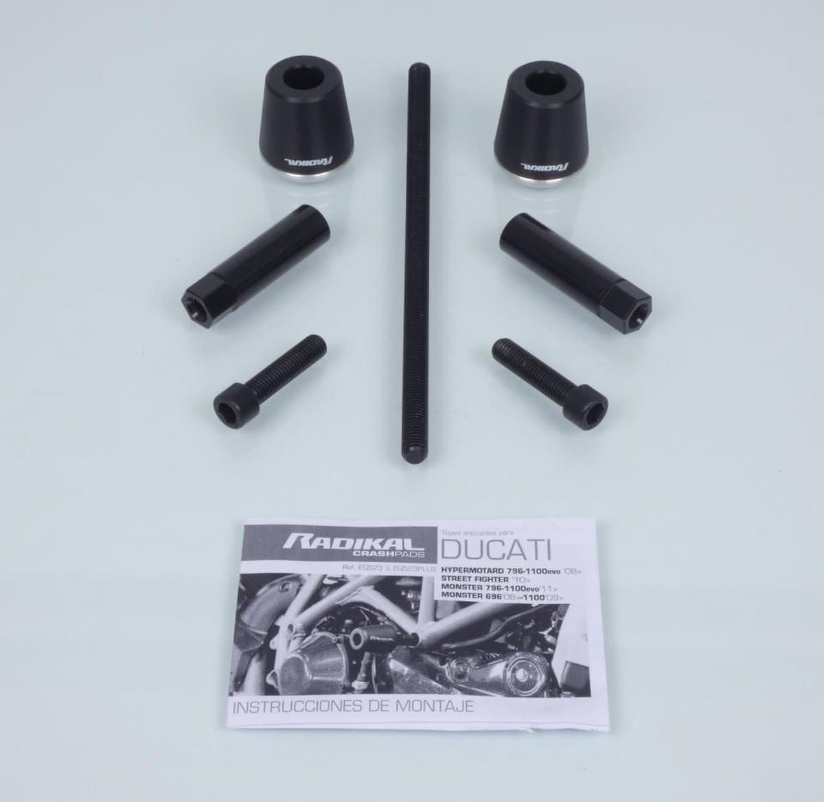 Tampon protection carter Radikal pour moto Ducati 1098 Streetfighter Après 2010