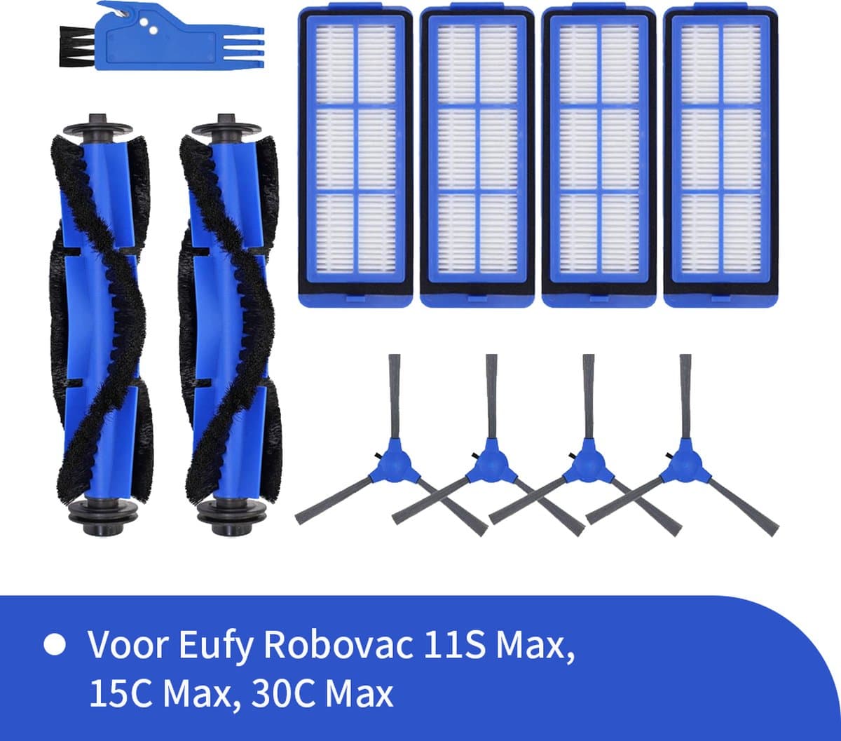 Onderdelen geschikt voor de Eufy 11S Max en 15C Max robotstofzuiger van Replacements - Complete 11-delige set