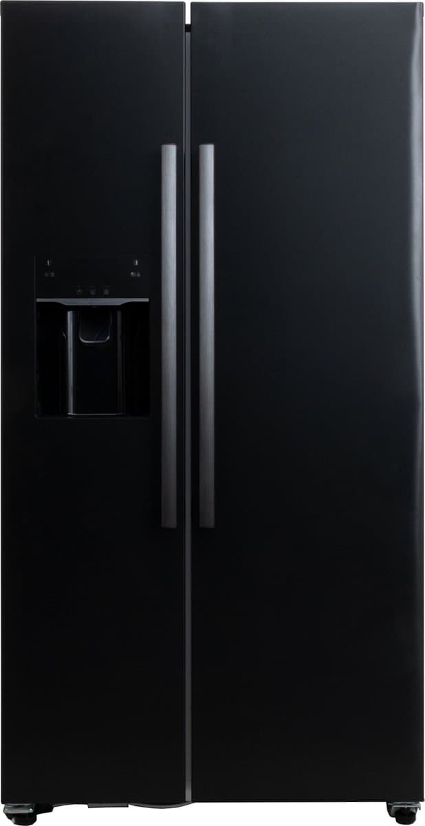 Frilec BONNSBS-666-HCF-040EDI - Amerikaanse Koelkast - Met IJsmaker - 5 Jaar Garantie - No Frost - Met Display - 513 Liter - Zwart