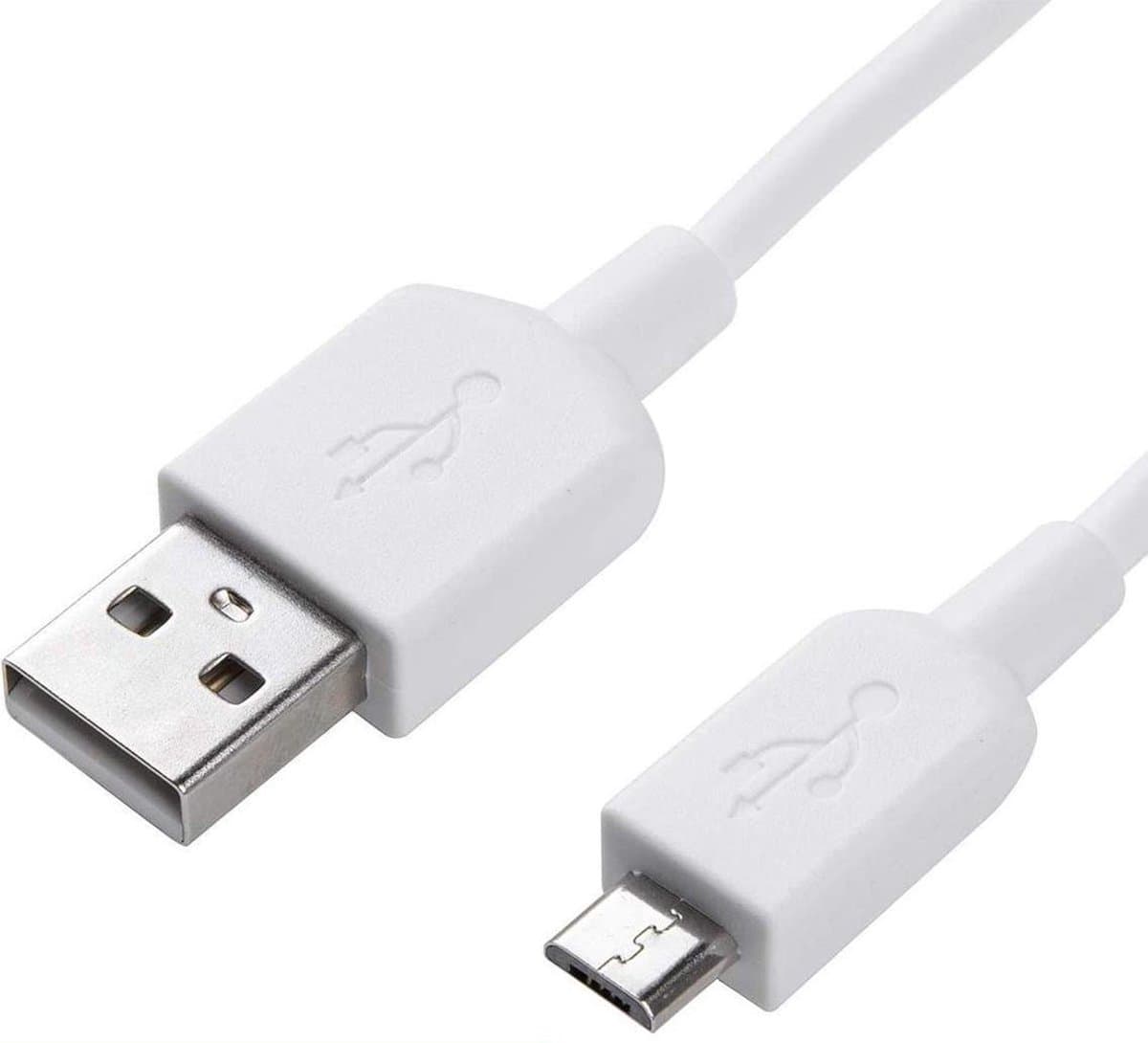 Micro-USB oplaadkabel - 1 Meter - Wit - Geschikt voor X-Box of Playstation controller laden