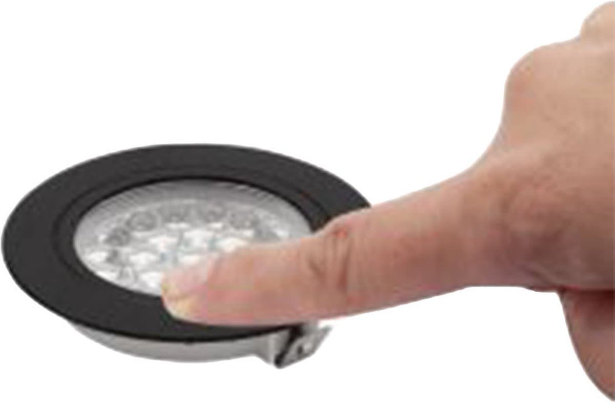 Vechline Inbouwspot Corvus Mini 2W Touch Zwart
