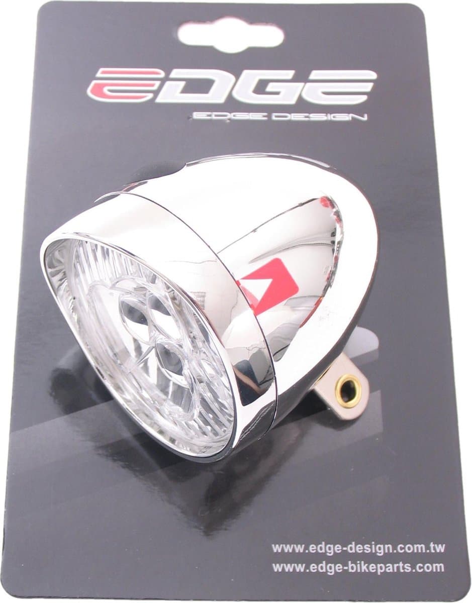 Koplamp Edge Retro 3 led aan/uit - incl. batterijen - chroom