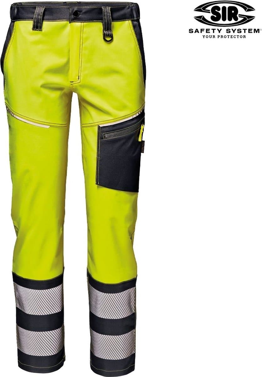 SIR SAFETY MISTRAL STRETCH Hi Vis Reflecterend Werkbroek HEREN Veiligheidsbroek Oranje - Stretch Reflecterend Werkbroek Met Kniezak en D-ring
