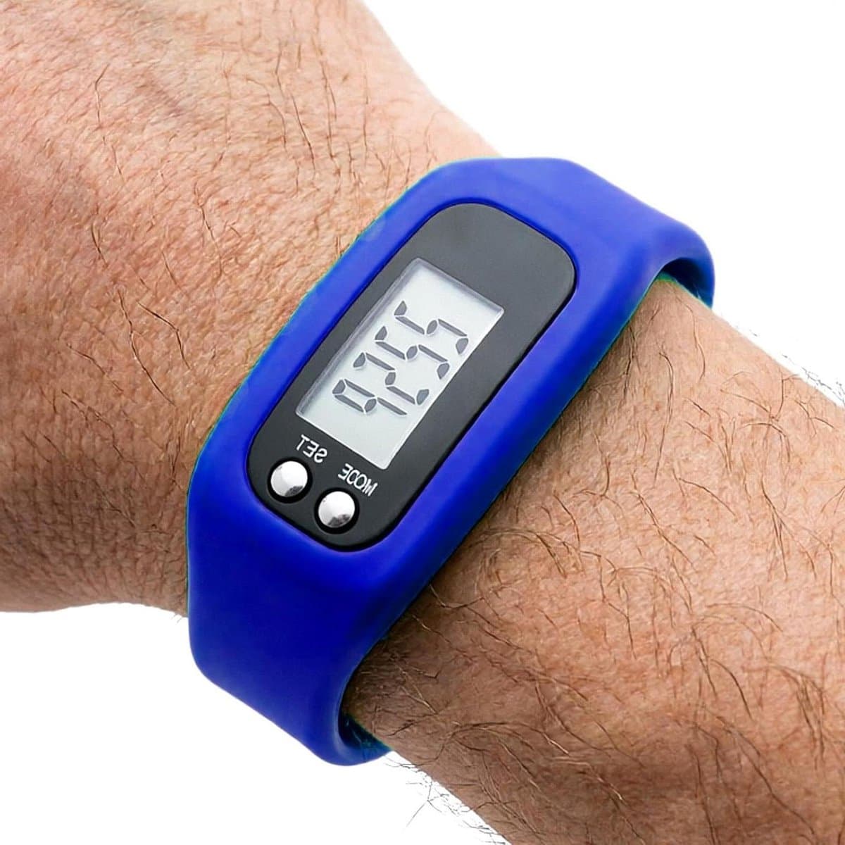 Stappenteller Armband - Fitness Tracker - Activiteit Meten - Automatische Calorie Tracking - 25cm Lengte - Blauw
