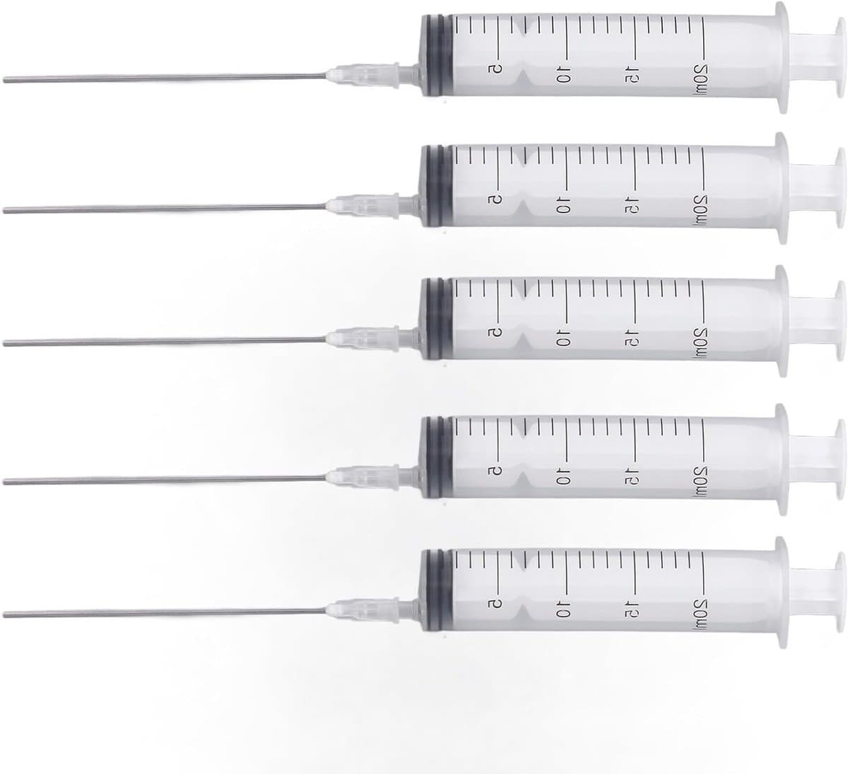Navultool Kit voor Inktcartridges - 20 Ml Spuit met 5 Stuks 10 Cm Naald, Herbruikbaar, Geschikt voor Kantoorprinten en Inktvullen
