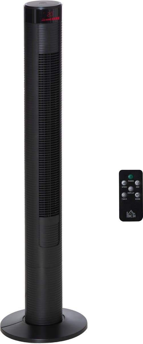 Torenventilator met Afstandsbediening – 45W, 70° Oscillatie, 12H Timer, 4 Modi – 31,5 x 117 cm / 12,4 x 46,1 inch – Zwart