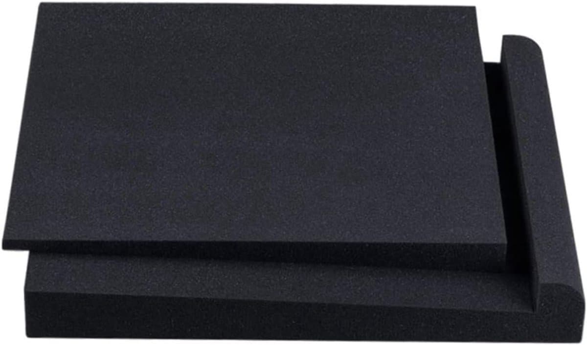 Monitor Isolatie Pads - Speaker Dempers - Studiogeluid Optimaliseren - Hoge Dichtheid Schuim - 28x19cm Oppervlak - Zwart