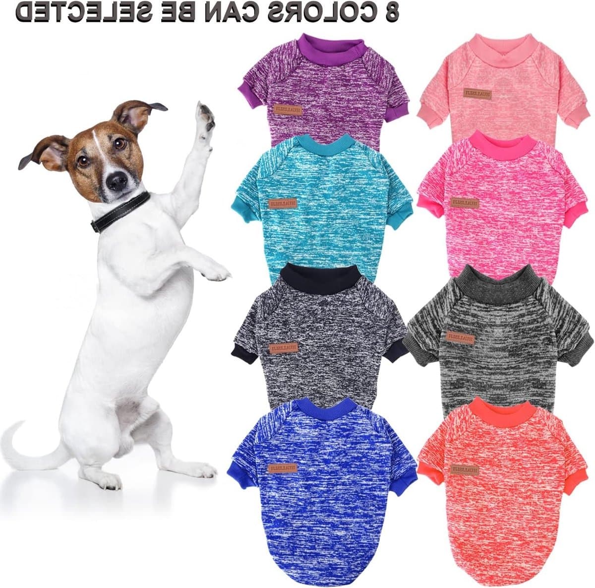 Hondenhoodie en Hondenjumper voor Chihuahua's, Kersttrui met Fleece Voering, Zacht en Comfortabel, Maat M, Set van 2 in Donkerblauw en Marineblauw