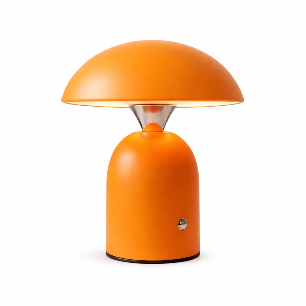 BOECK - Dimbare LED Tafellamp Oranje – Touch Bedienbaar – Draadloos Oplaadbaar – Sfeerlamp – 3 Lichtstanden – Design Nachtlamp – Modern & Warm Licht