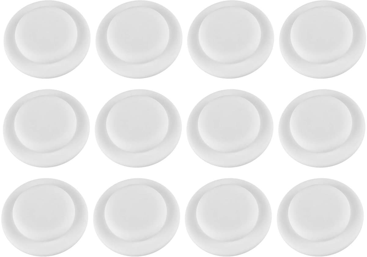 Allecto - Afsluitdoppen - Lekvrije afdichting - Wit - Sluitringen - Compatibel met brede drinkflessen - Ideaal voor babyflessen - 12-delige set