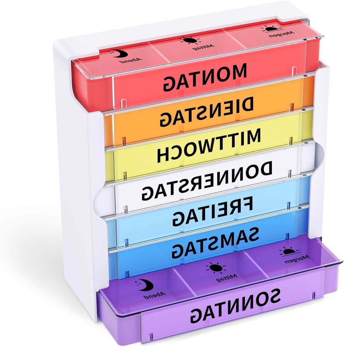 Tablettenbox voor Medicijnen - 7 Dagen Organizer met 3 Compartimenten voor Ochtend, Middag en Avond - Ideaal voor Gezondheidsbeheer en Medicijninname