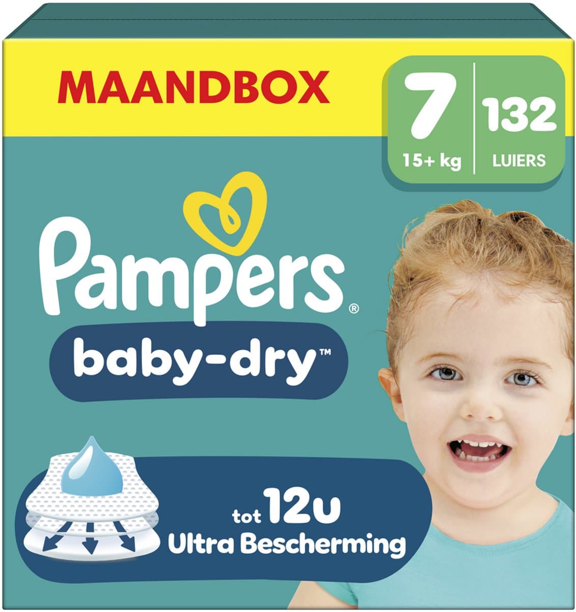 Pampers Baby-Dry Luiers Maat 7– Maandbox 132 Luiers