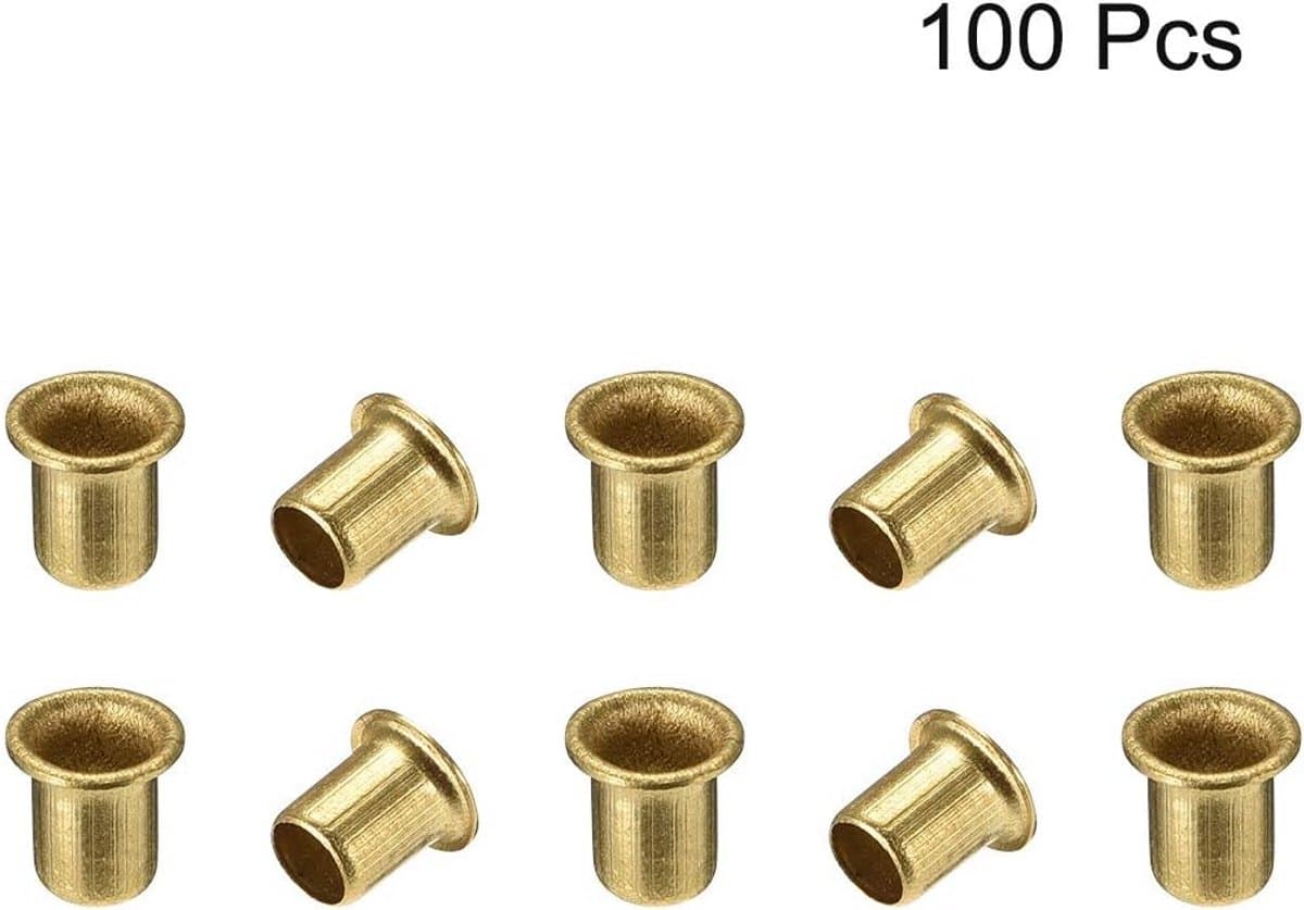 200 Stuks Holle Klinknagels Koperen Oogjes voor Printplaten PCB 2mm x 5mm en 5mm x 6mm