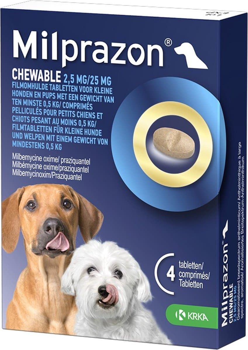 Krka Milprazon Kauwtabletten Ontwormingstabletten Hond