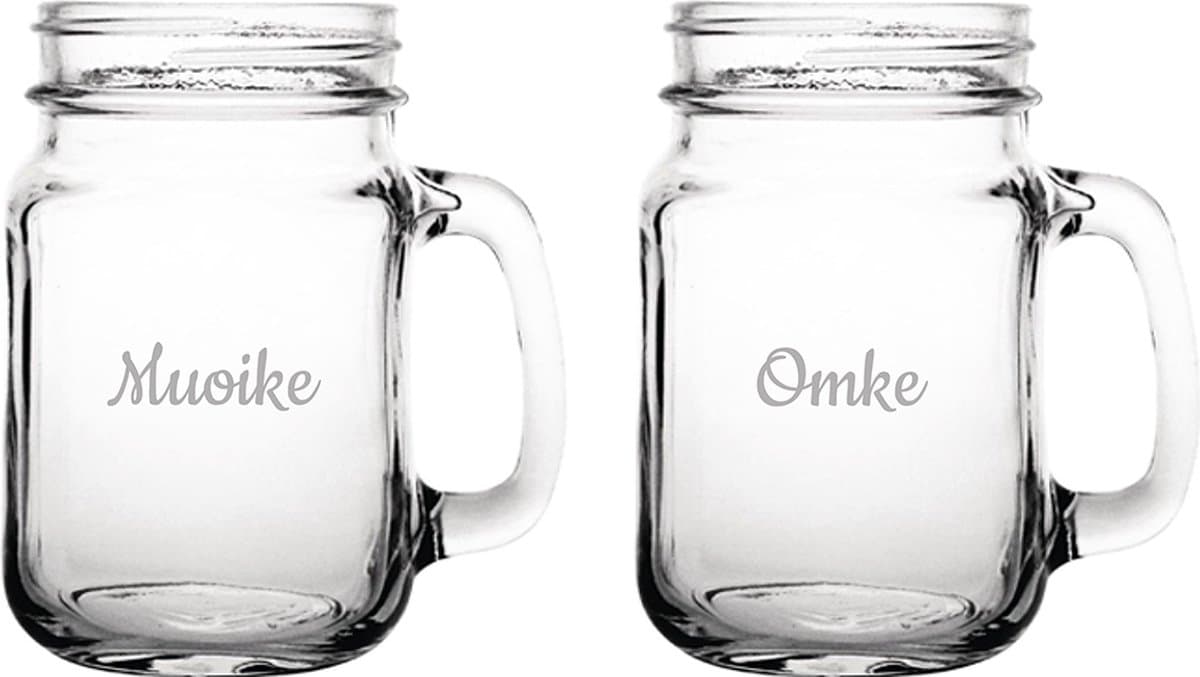 Gegraveerde Drinkglas 45cl Muoike & Omke