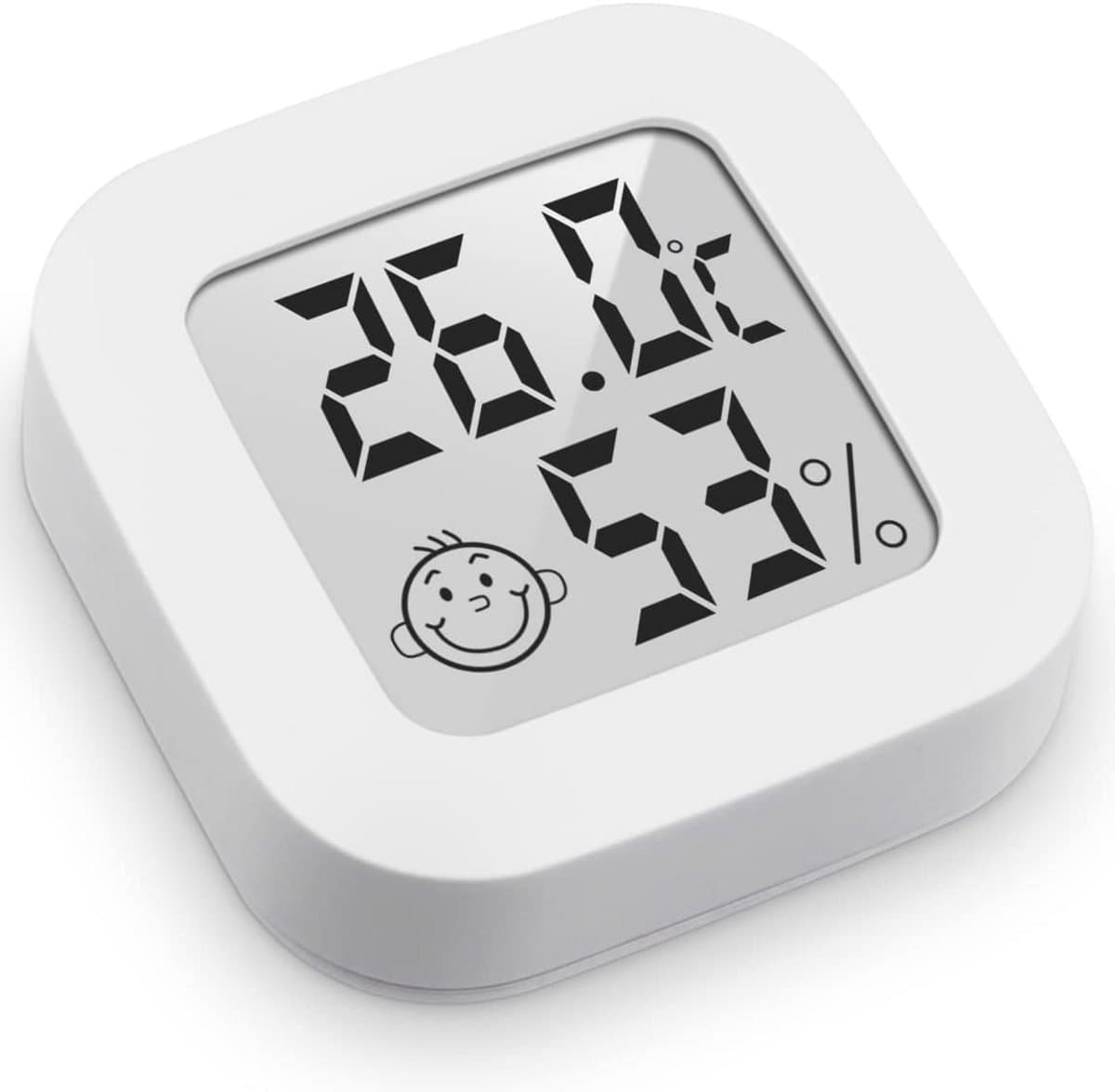 Digitale Mini Thermo-Hygrometer voor Binnen - Temperatuur- en Vochtigheidsmonitor met Comfortniveau Indicator