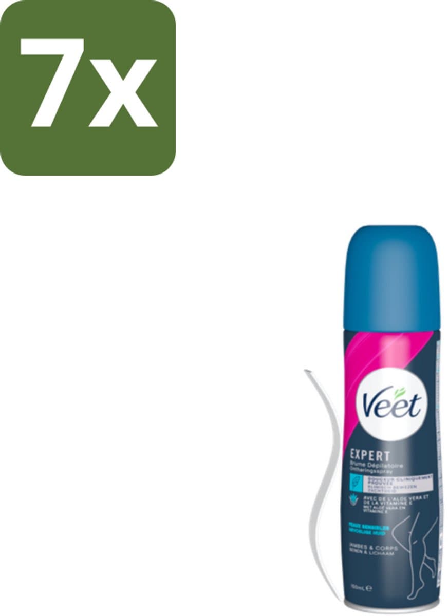 Veet - Ontharingsspray - Gevoelige Huid - Makkelijk Aanbrengen - 150 ml - Bulkverpakking - 7 stuks