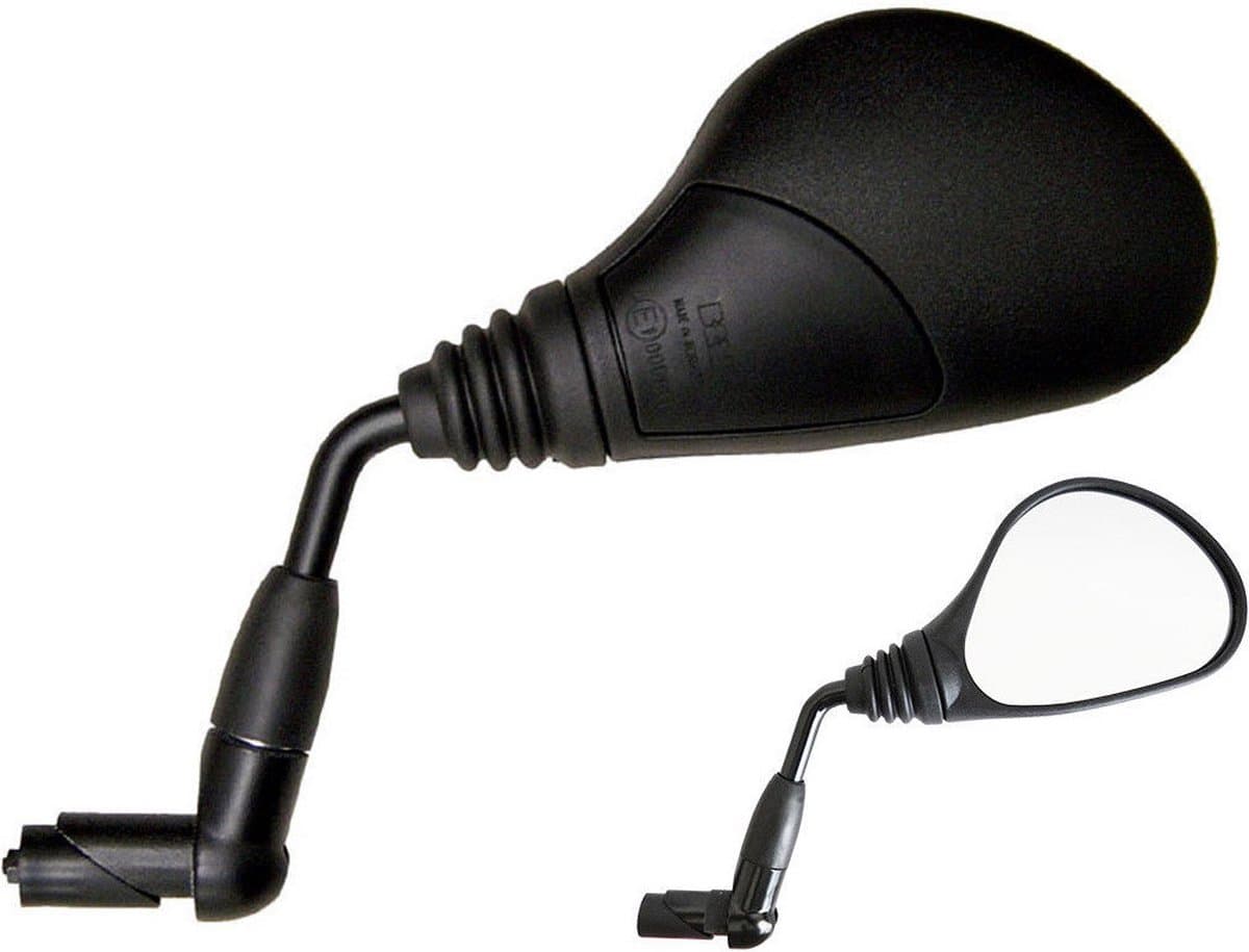 Busch&muller E-bike Left Rearview Gespiegeld Zwart