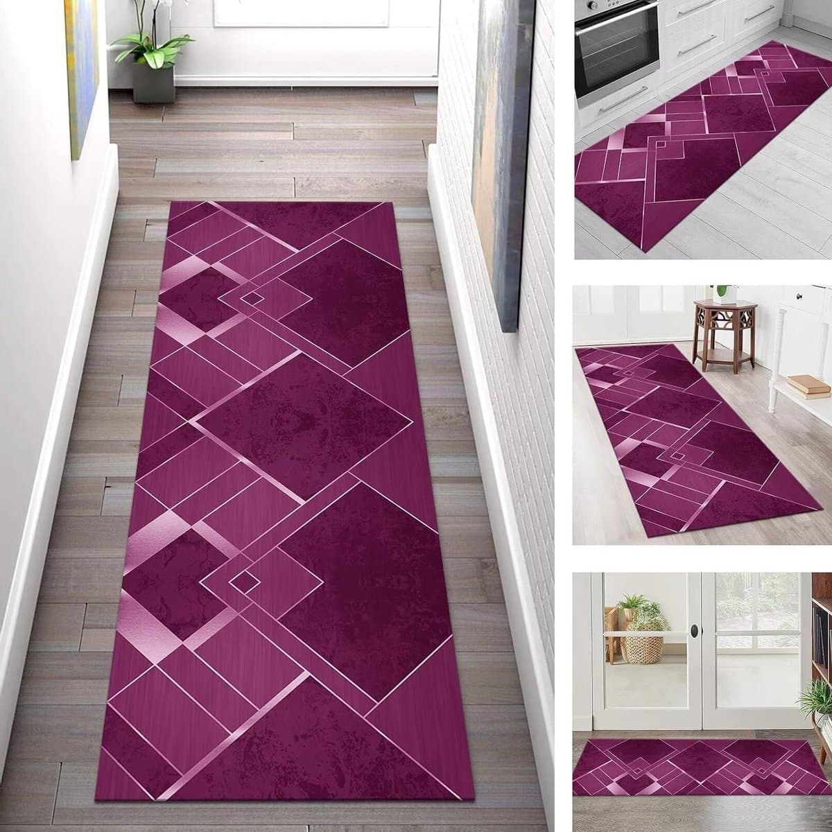 Tapijtloper - Keukenloper Vloerkleed - Verfraaien Woonruimte - Antislip Onderkant - 70x240 cm - Roze