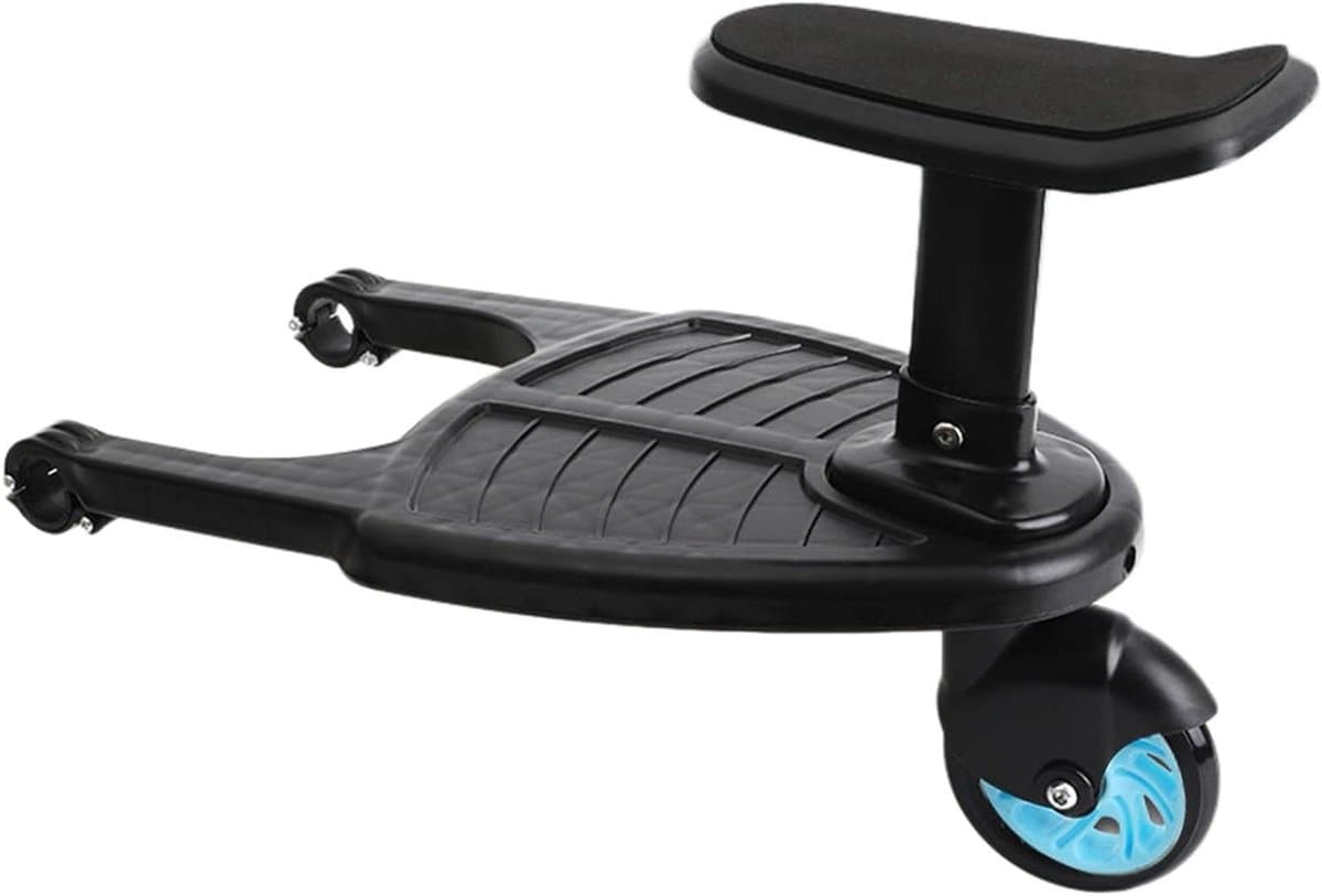 Meerijdplank Kinderwagen - Step Kinderwagen - Extra Kind Meenemen - Afneembaar Zitje - Tot 25KG - Blauw
