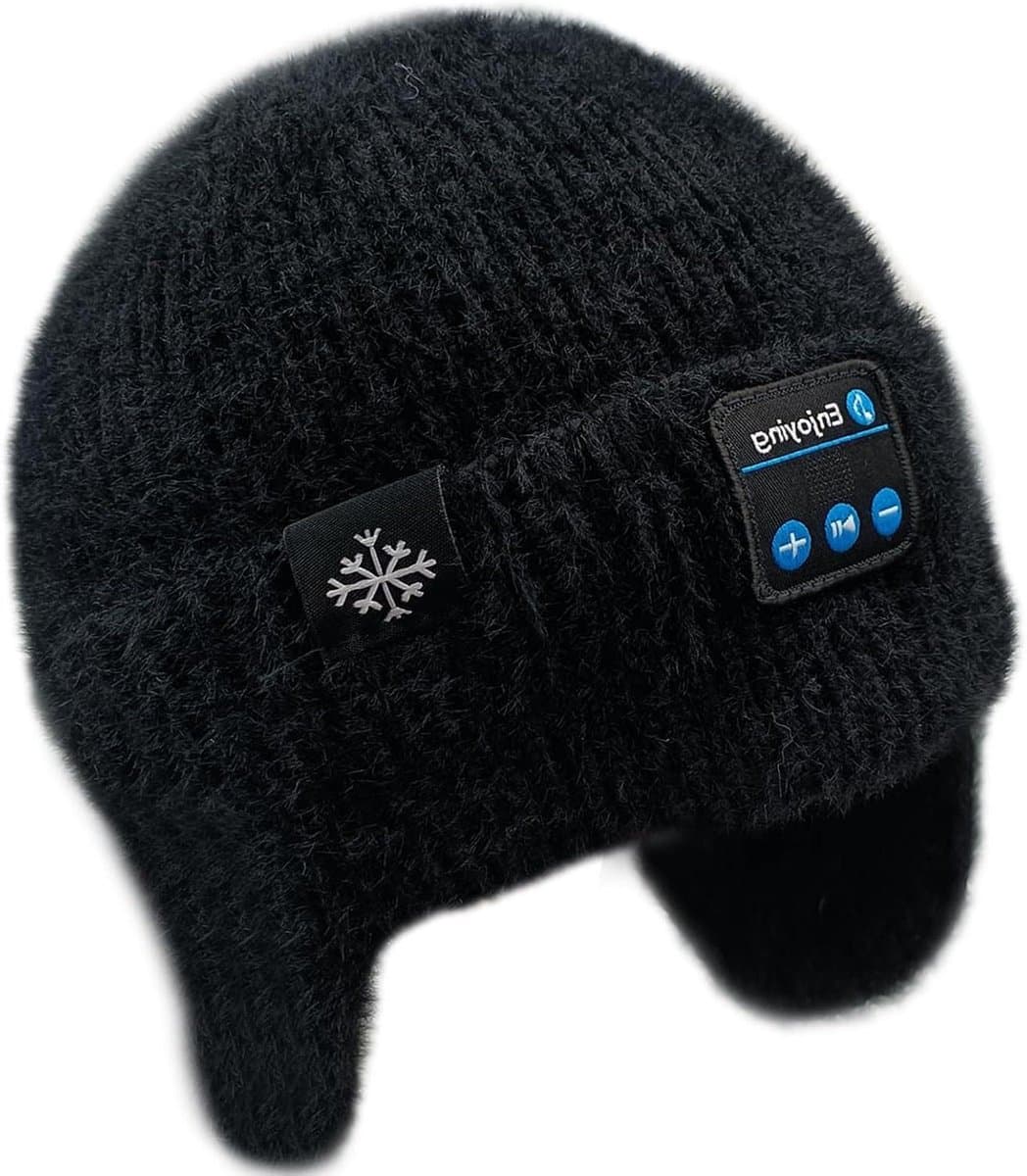 Bluetooth Muts - Muziek Hoed - Luister Muziek - Ingebouwde Koptelefoon - One Size - Zwart