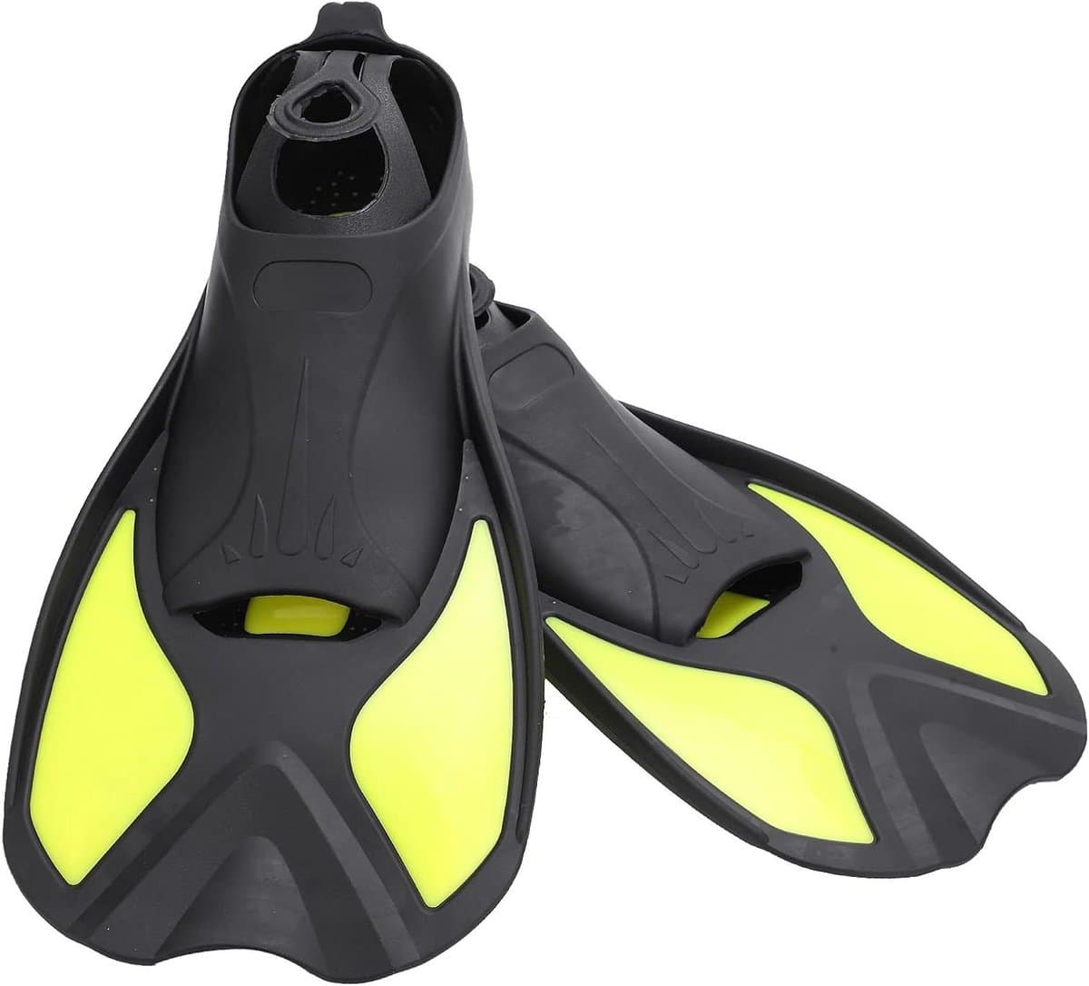 Zwemvliezen - Snorkelvliezen Duikvliezen - Watersport Outdoor - Zacht TPR-rubber - Maat L - Zwart Geel