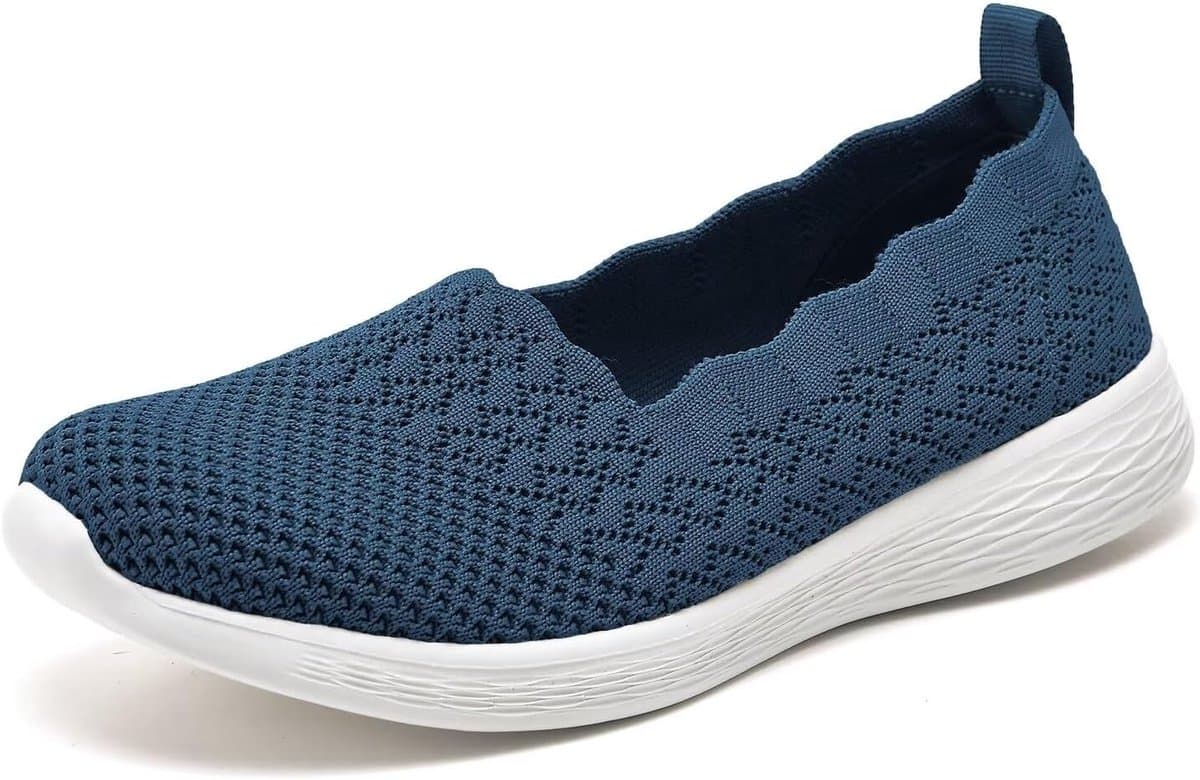 Vrouwen wandelschoenen Lichtgewicht Knit Slip op Mesh Comfortabele Barefoot Minimalistische Sneakers