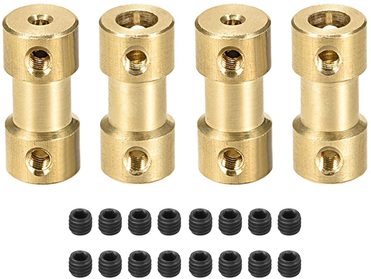 Dailygoods- Koppeling Stijve - Koppeling Aansluiting - Koppeling Motor - Koppeling 3D-printers - Koppeling Modelboten - 4 Stuks - Asverbinding