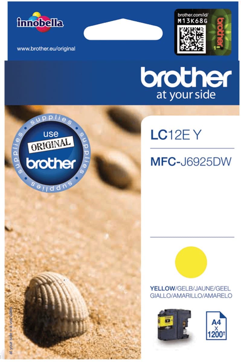 Brother LC12EY inktcartridge 1 stuk origineel geel