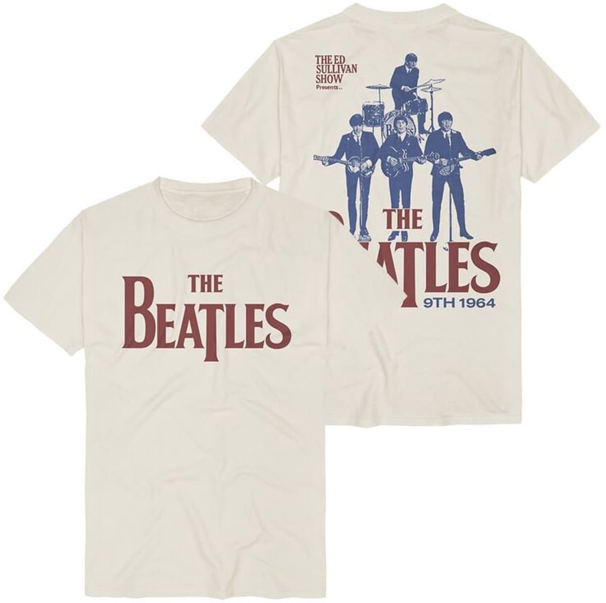 Beatles Ed Sullivan Show 1964 Heren T-shirt - natuur - XXL