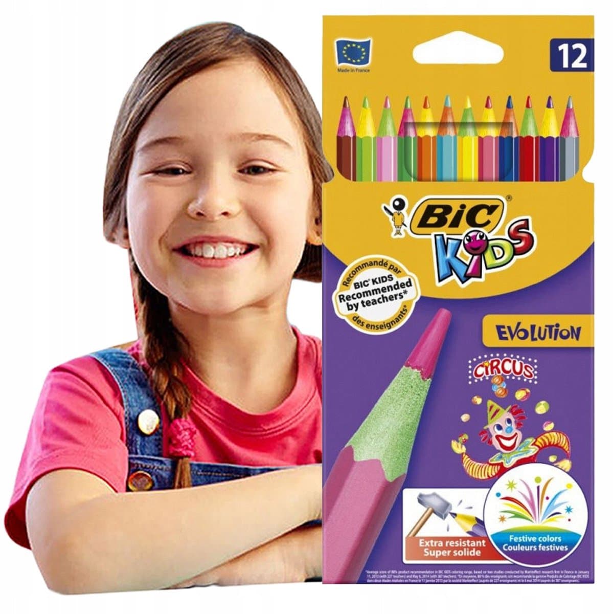 BIC Evolution Kleurpotloden 12 stuks - Levendige kleuren