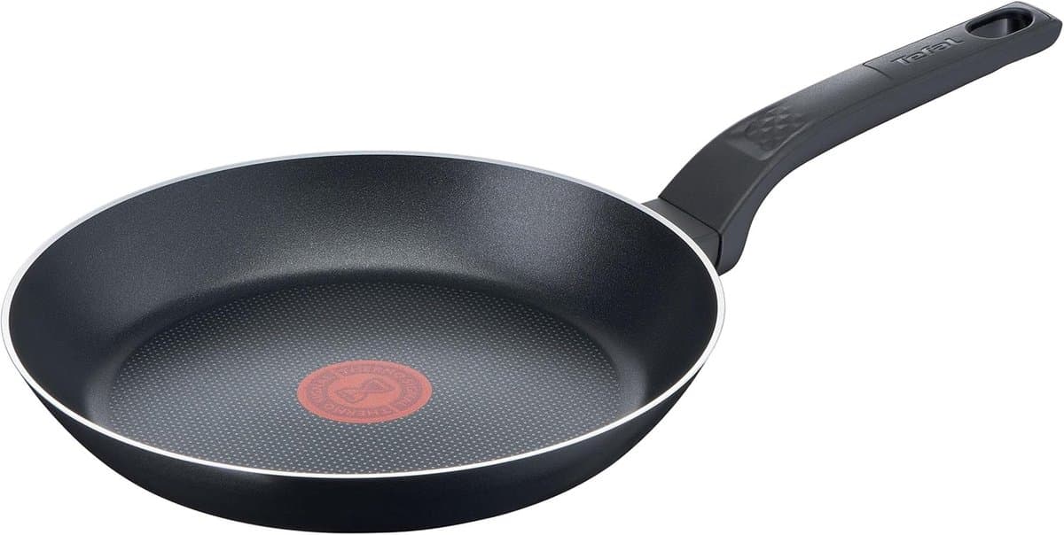 Braadpan 20 cm met antiaanbaklaag en temperatuurindicator