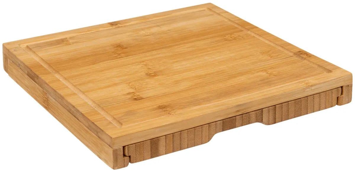 Secret de Gourmet Bamboe Kaasplank Set - 30 x 30 cm, Lichtbruin