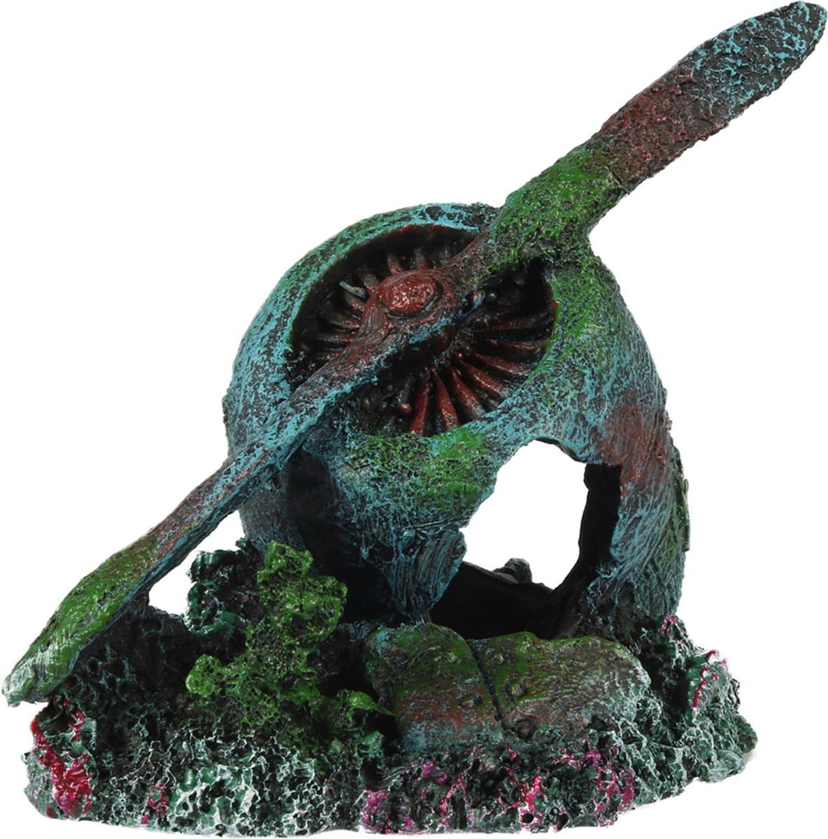 Aqua Della - Aquariumdecoratie - Vissen - Vliegtuigmotor 12x9,2x10,7cm - 1st