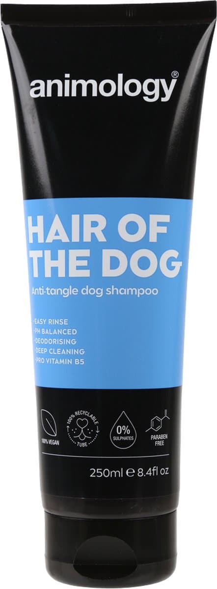 Animology Hair Of The Dog Anti-Tangle Dog Shampoo - 250 ml - Hondenshampoo - Verwijdert Klitten - Verwijdert Luchtjes - Ingebouwde Conditioner