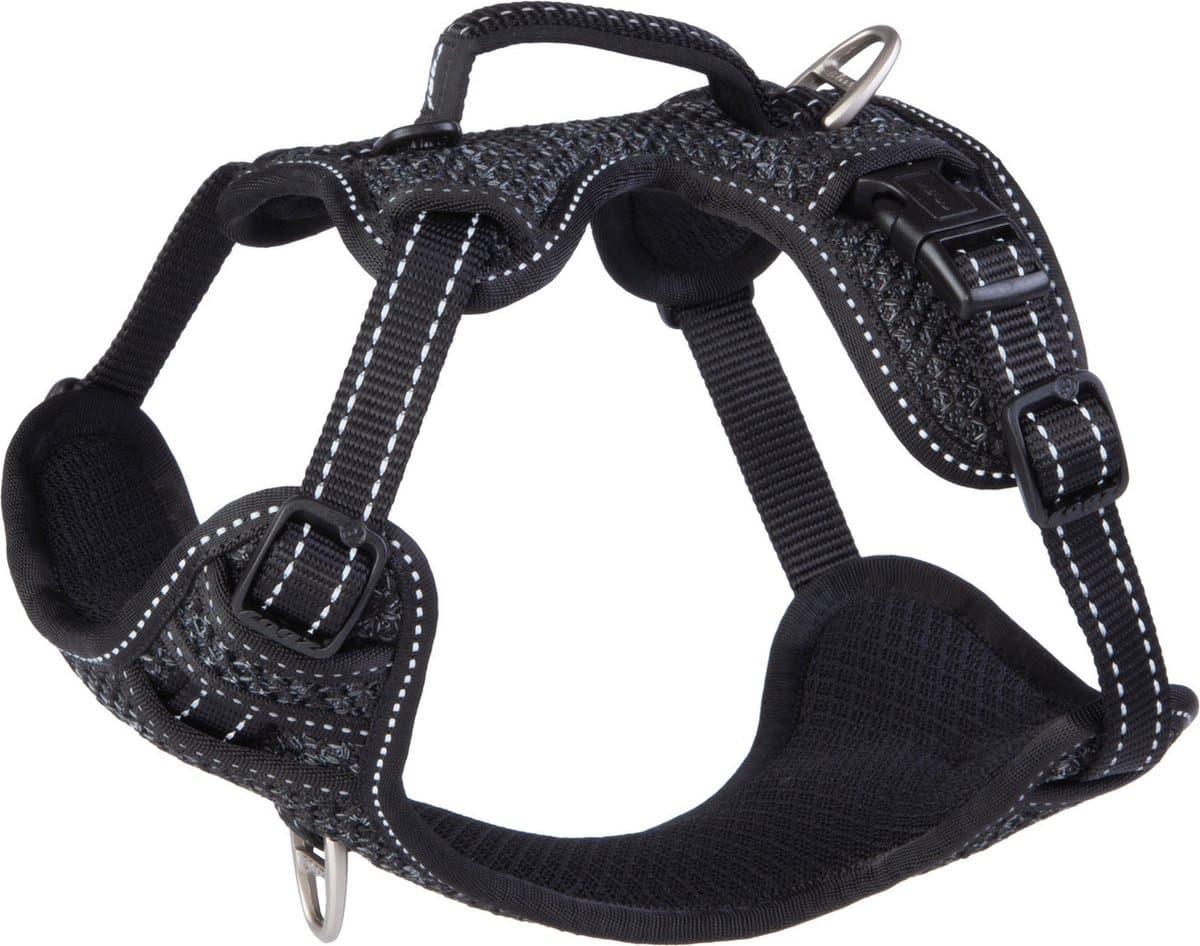 Rogz Explore Tuig Gevoerd Zwart - Hondenharnas - S 36-57 Cm