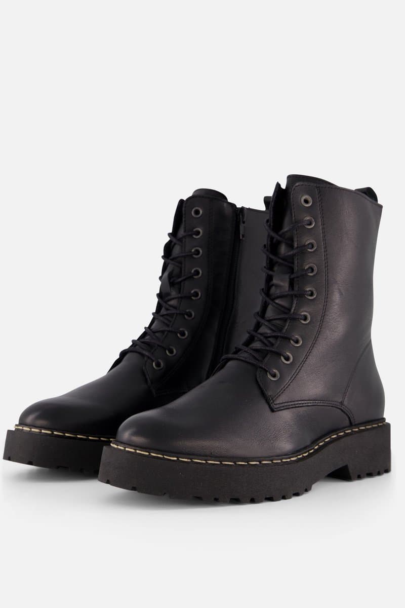 Cellini Veterboots zwart Leer - Maat 42