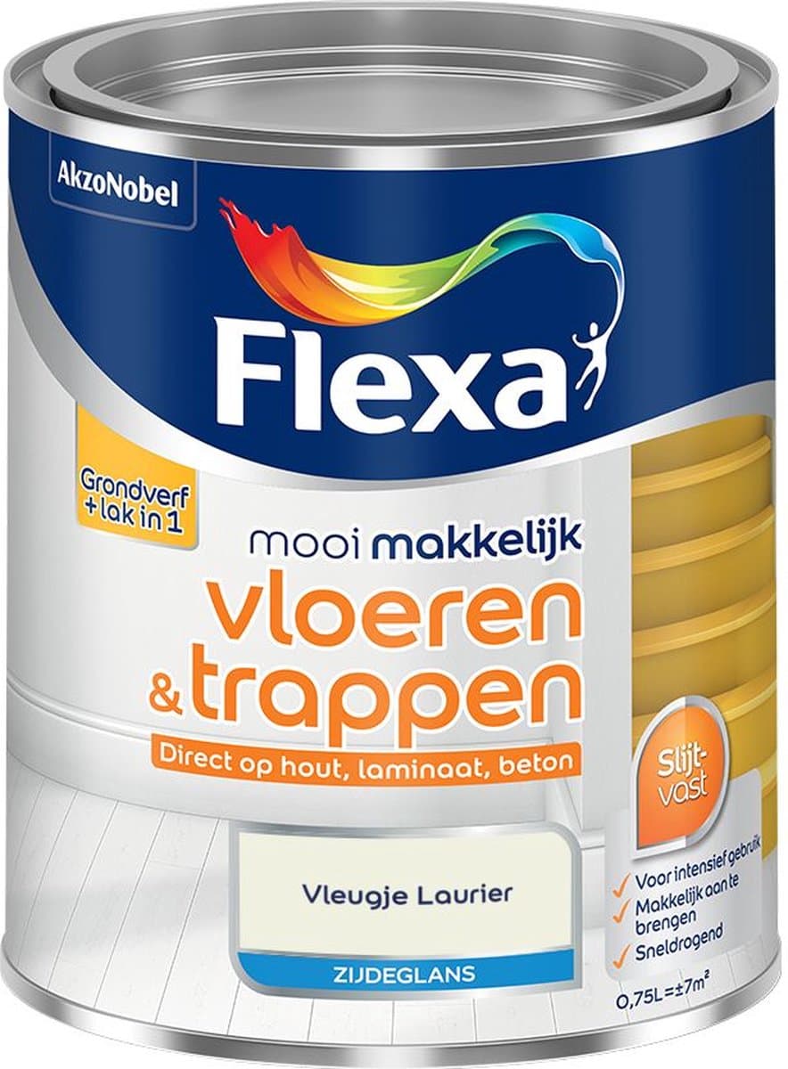 Flexa - Mooi Makkelijk Vloeren & Trappen Zijdeglans - Vleugje Laurier - Mengverf - 750 Ml