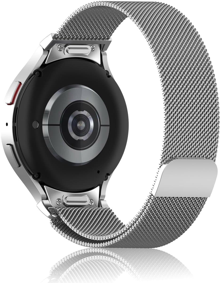 Allecto - Metalen armband - Roestvrij staal - Zilver - Geschikt voor Samsung Galaxy Watch - Luxe design - Perfect voor dagelijks gebruik