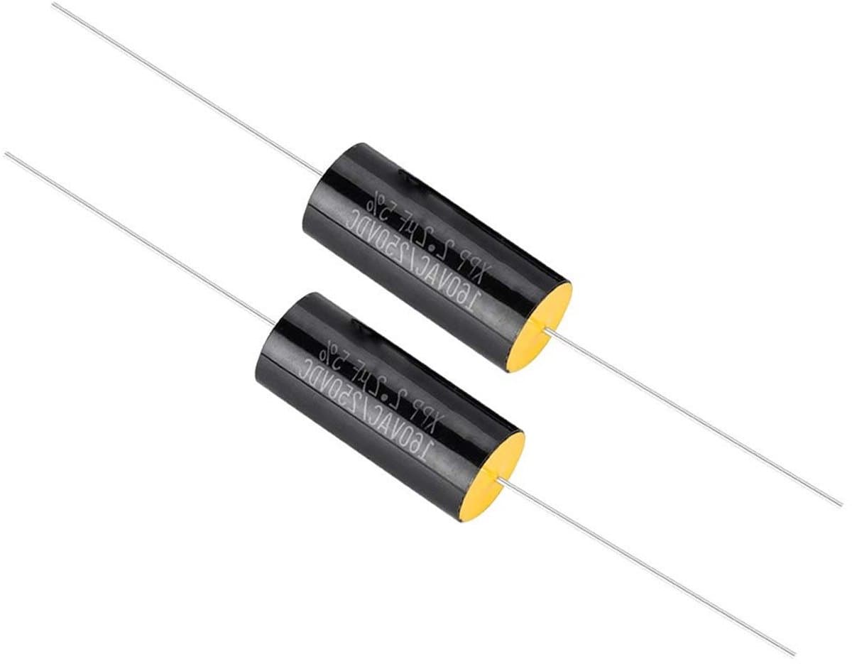 2PCS HiFi Capacitor Frequency Divider voor Geluidskwaliteit in Auto en Luidsprekers - 2.2uF Capacitor met Pure Koperdraad voor Betere Geluidsweergave