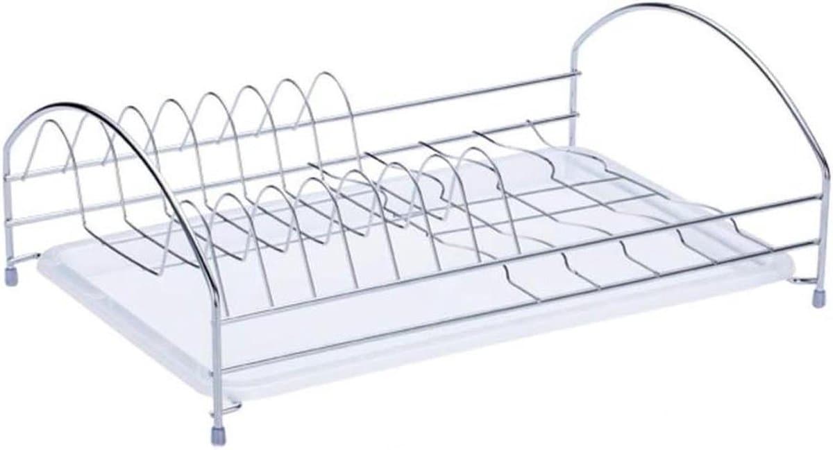 Afwasrek met lekbak - Drogenrek Keuken - Keuken Organiseren - Ruimtebesparend Ontwerp - Compact Formaat - Zwart
