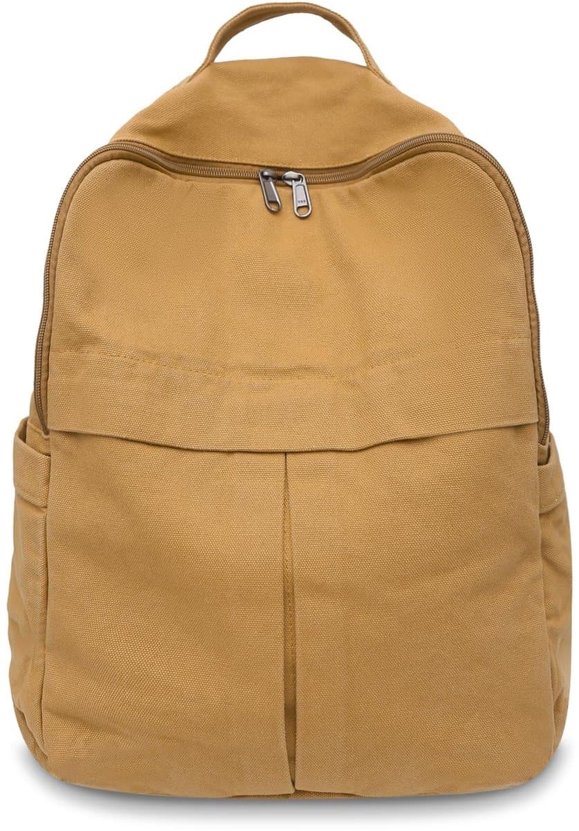 Dailygoods- Canvas Rugzak - Ruim Hoofdvak - Verstelbare Schouderbanden - Praktische Zijzakken - Geschikt voor School/Reizen - Robuust Canvasmateriaal
