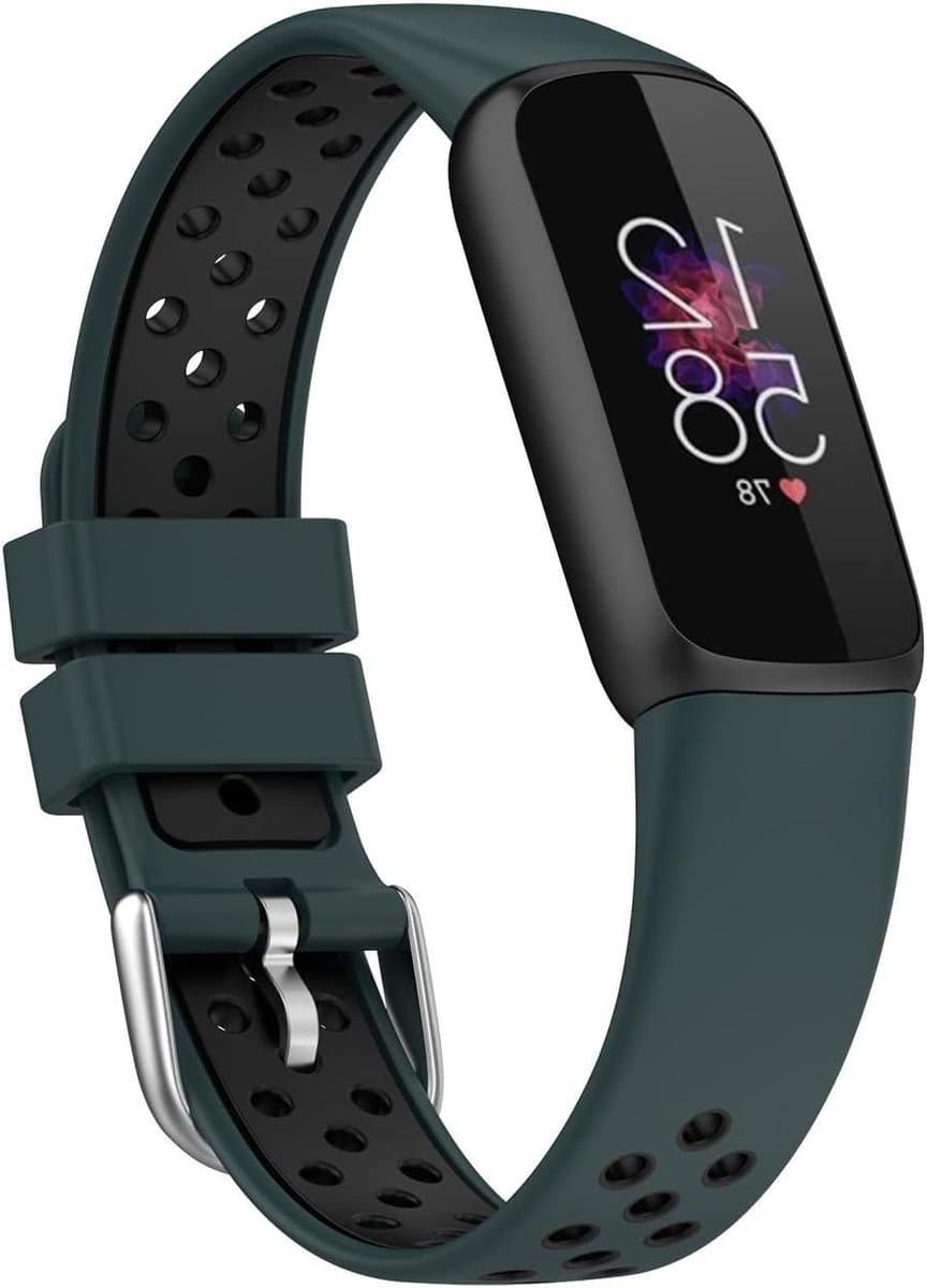 Band voor Fitbit Luxe - Horlogeband Siliconen - Sport en Dagelijks Gebruik - Ademend Licht Tang Gesp