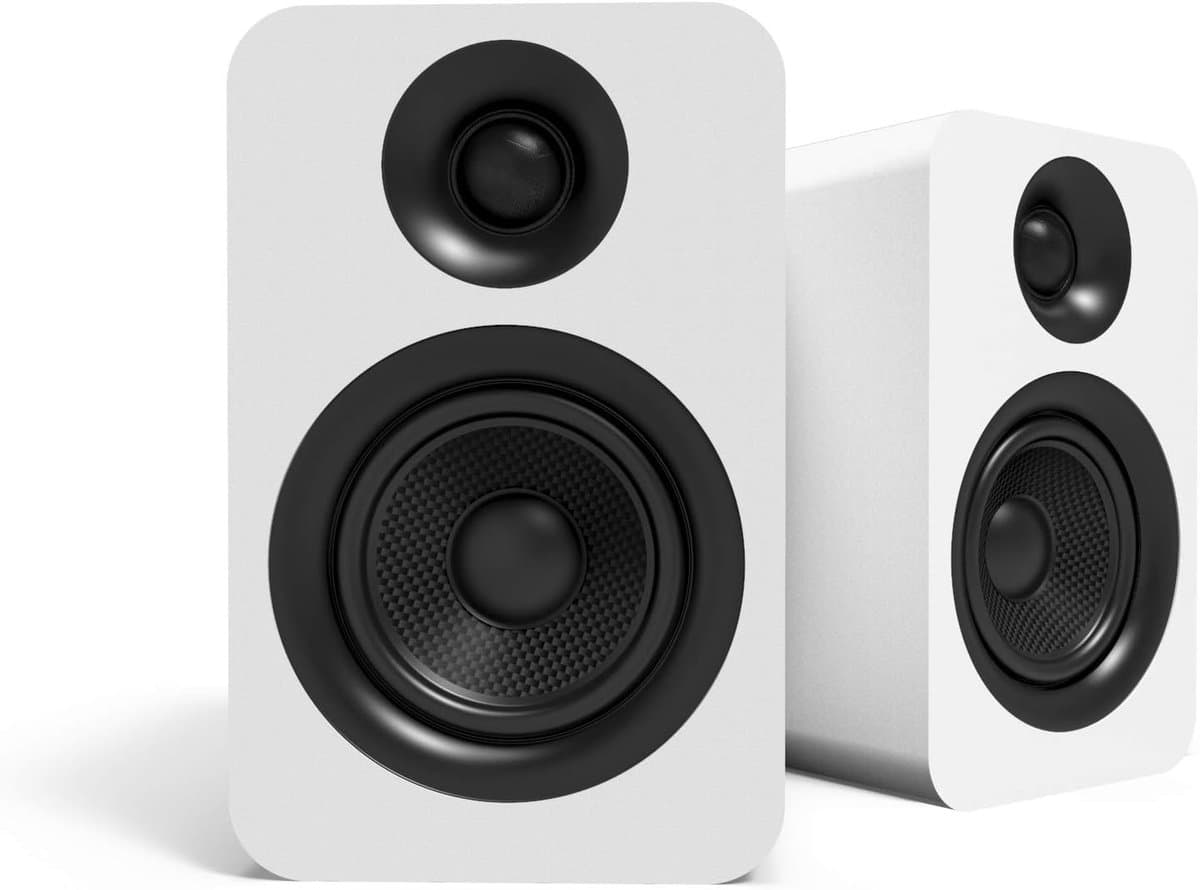 Boekenplank Speakers - Stereo set - Muziek Luisteren - 4 Inch Kevlar Woofers - 4 Inch - Wit